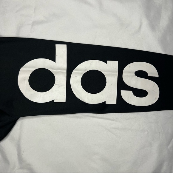 adidas Youth Unisex Track Jacket - Black/White, Size L (14) - Picture 9 of 12